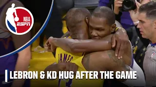 LeBron James and Kevin Durant embrace after the final buzzer | NBA on ESPN