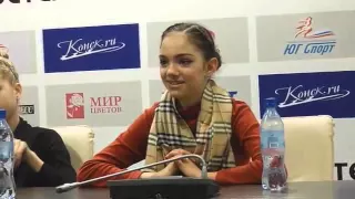 Evgenia Medvedeva - press-conference after LP Russian Nationals 2014-2015