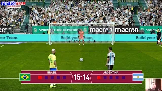 PES - Brasil vs Argentina Final - Penalty Shootout - Gameplay PC 2023
