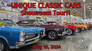 CLASSIC CARS FOR SALE !! Unique Classic Cars Lot Walk May 10 2024 - classic  cars - muscle cars