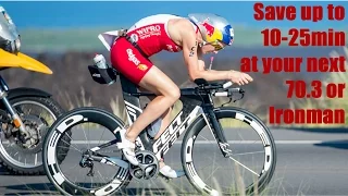 Save up to 10-25 minutes at your next 70.3 or Ironman