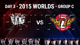 Edward Gaming vs SKT T1 Highlights | 2015 LoL World Championship S5 - Group C D3G1 | EDG vs SKT