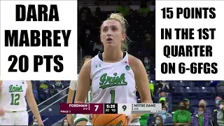 Dara Mabrey Scores 20 Points (15 In The 1st Quarter) To Lead Notre Dame To 4-0 Season Start. #NDWBB