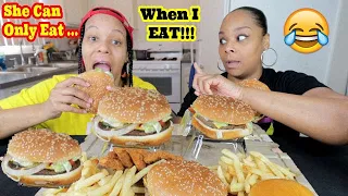 BURGER KING ( EAT WITH ME CHALLENGE ) MUKBANG!