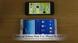 Samsung Galaxy Note 3 vs. iPhone 5S iOS 7 - Gaming Performance Comparison Review