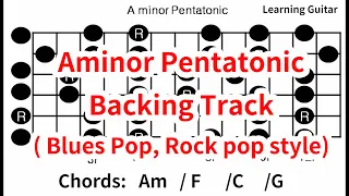 Aminor Pentatonic Backing Track (Pop Blues, Pop Rock style)