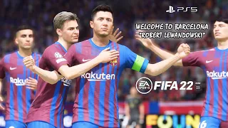 FIFA 22 - Barcelona vs. Bayern Munich | ft. Lewandowski, Manuel Neuer | PS5 Gameplay | UEFA