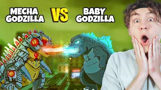 MECHA GOZILLA vs BABY GODZILLA! WER GEWINNT?! - Roman Reagiert