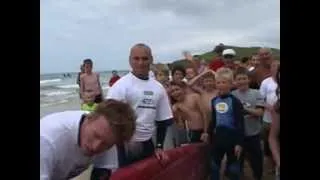 worlds longest surfboard day out to St Ives 2003