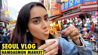 SEOUL VLOG: Local Korean Street food at the famous Namdaemun Market | Sakshma Srivastav