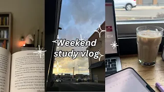 Weekend Study Vlog 🦢 | bookstores, coffee shops, & exam review