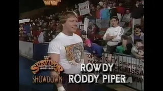 Roddy Piper vs Hercules   Survivor Series Showdown Nov 24th, 1991