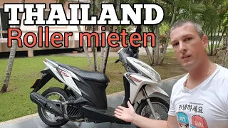Roller bzw. Motorrad mieten und lenken in Thailand