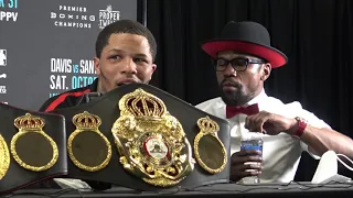 GERVONTA DAVIS & FLOYD MAYWEATHER SECONDS AFTER LEO SANTA CRUZ FIGHT  EsNews Boxing