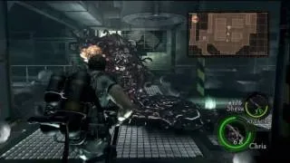 Resident Evil 5 HD Chapter 5-2 (End) Boss Battle Uroboros Mkono P39