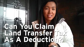 Can you claim land transfer tax as a deduction?