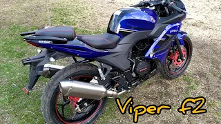 Звук Viper f2 v250 и обкатка мотоцикла / Звук и запуск Вайпер ф2