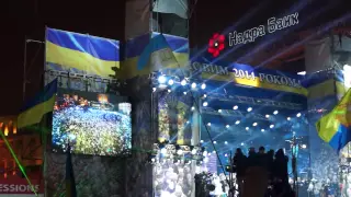 National anthem of Ukraine on New Year 2014, Euromaidan, Kyiv