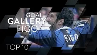 LUIS FIGO | INTER TOP 10 GOALS | Goal Gallery 🇵🇹🖤💙