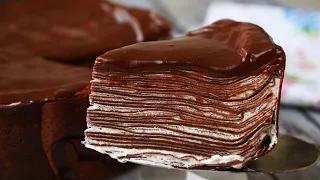 Шоколадный Торт 🍰  из блинов (Очень Вкусный) | Chocolate Pancake Cake