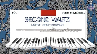 Second Waltz/Vals n° 2 de Dmitri Shostakóvich. Flauta traversa y piano. Video de práctica.