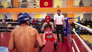 ЧЕМПИОНАТ КР ПО КИКБОКСИНГУ РАЗДЕЛ: ЛОУ-КИК 2021. Khanbaev Takhir vs Abdullaev Abdrakhman