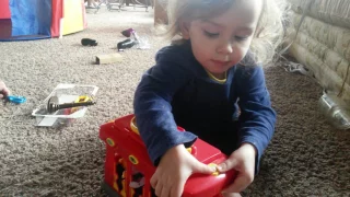 Toddler Playing - Daniel Tiger Deluxe Electronic Trolley Toy + Friends Figures - Unboxing