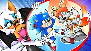 Cold Baby Sonic vs Hot Baby Tails | Rouge Twin Pregnant | Sonic The Hedgehog 2 Animation