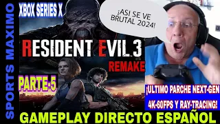 RESIDENT EVIL 3 REMAKE, PARTE-5 (ASI SE VE 2024 XBOX SERIES X) GAMEPLAY DIRECTO ESPAÑOL