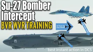 DCS World Flanker✍ Must know BVR tips - instant action bomber intercept guide su-27 vs f-16 f-4 f-5