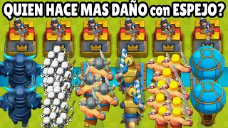 CUAL CARTA LOGRA HACER MAS DAÑO usando ESPEJO | OLIMPIADAS de CLASH ROYALE