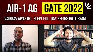 #MAD : AIR -1 GATE 2022 Agricultural Engineering || Vaibhav Awasthi #Topper