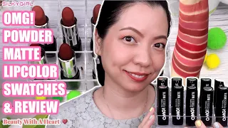 All 10 Colors - SilkyGirl OMG! Powder Matte Lipcolor Swatches & Review