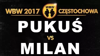 Pukuś 🆚 Milan 🎤 WBW 2017 Częstochowa (1/8) Freestyle Battle