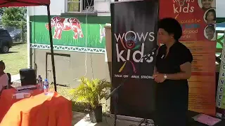 Fijian MP Lenora Qereqeretabua at the launch of the 2019 Save or Shave campaign