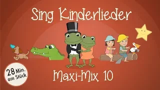 Sing Kinderlieder Maxi-Mix 10: Das Krokodil-Lied | Die Räder vom Bus | Bingo | Auf der grünen Wiese