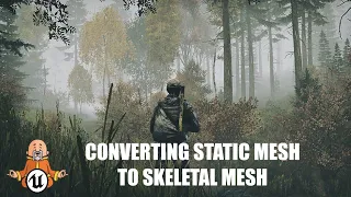 Converting Static Mesh into Skeletal Mesh #20 - Creating A FPS In Unreal Engine 5.2 (Reboot)