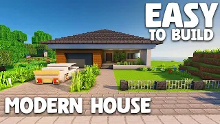 Minecraft: How to Build Realistic Modern House | Tutorial | Timelaps