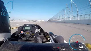 Daytona Kartweek 2021 Superkart 250 PVP 142 MPH with rear view!