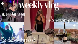 WEEKLY VLOG | las vegas trip nye, chainsmokers xs nightclub, zedd at zouk, temecula weekend getaway