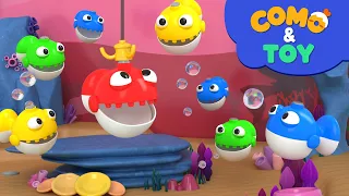 Como | Fishing game | Learn colors and words | Cartoon video for kids | Como Kids TV