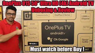 Hindi || OnePlus U1S 50” Ultra HD 4k Android TV Unboxing & Review | Best 50” 4k Android TV