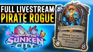 ⭐Tempo Pirate Rogue! NoHandsGamer Voyage to the Sunken City Hearthstone VOD