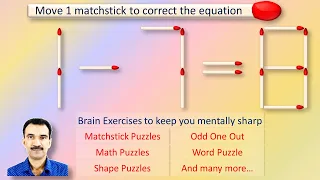 Matchstick Puzzle 1-7=8