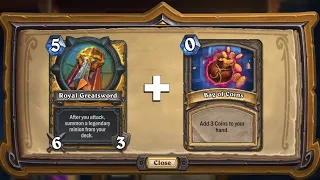 Hearthstone - Turn 2 Royal Greatsword is Overpowered