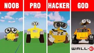 Minecraft NOOB vs PRO vs HACKER vs GOD: WALL-E BUILD CHALLENGE in Minecraft / Funny Animation