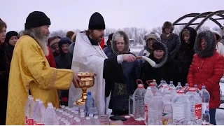 Крещенское богослужение с Великим водоосвящением в ЖР "Гармония". Третий Рим, Ставропольский край