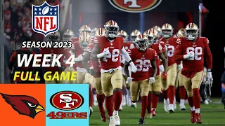 Arizona Cardinals Vs. San Francisco 49ers FULL GAME Week 4 10/01/23 |NFL 2023 |