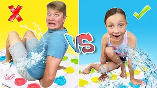 BODY Tricks and FUN Hacks! Splash Games WATER Challenge!