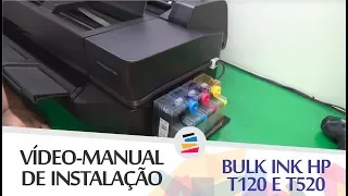 Tutorial - Instalação do Bulk Ink nas Plotters HP  T120 T130 T520 e T530 fornecido pela SULINK